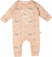 Charlie Choe Jumpsuit Pyjama Lichtroze Met Zwanen - Maat 68