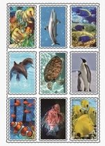 Zeedieren 3D sticker set