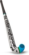 The Indian Maharadja Gravity Junior Aqua 10% carbon - Hockeystick - Kinderen - 34 inch - Aqua/Zilver/Zwart