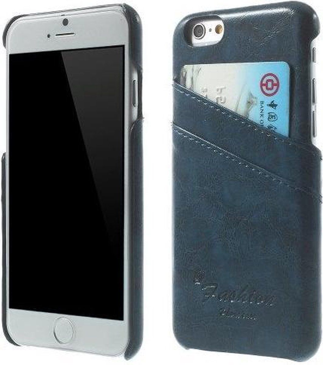 PU Leren Hardcase iPhone 6(s) - Blauw