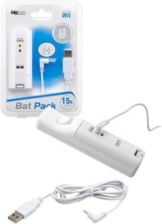 Bigben Oplaadbare Batterij + Oplaadkabel Wit Wii | bol.com