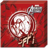 20 rode papieren Avengers™ servetten - Feestdecoratievoorwerp