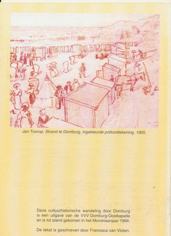 Jan Toorop, Strand te Domburg, ingekleurde potloodtekening, 1905.