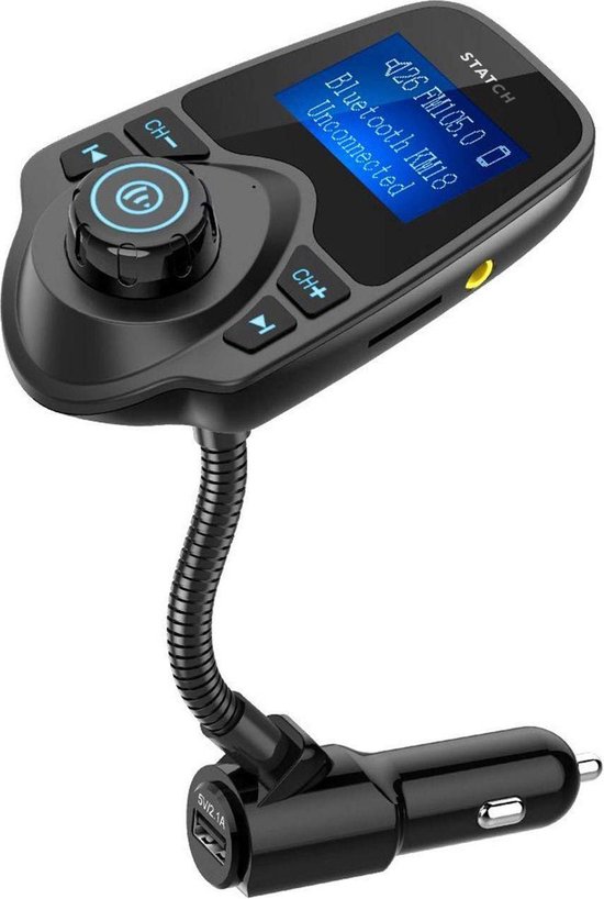 Bluetooth Handsfree FM Transmitter Carkit voor in de auto met oplaad USB  poort en AUX... | bol.com