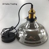 EDISON HANGLAMP ZILVER SPIEGEL GRIJS KOOLDRAADLAMP GLOEILAMP E 27 fitting nr 223