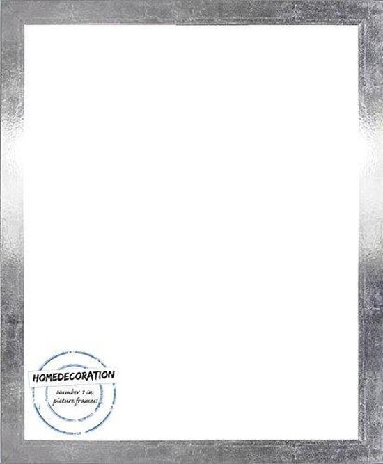 Homedecoration Misano - Cadre photo - Format photo - 62 x 86 cm - Rétro argent brillant