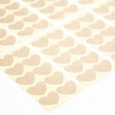 Set van 60 Paper Heart Stickers Naturel | Belonings en Cadeau Stickers
