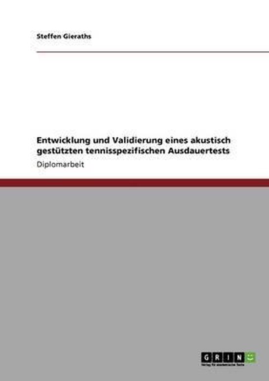 Entwicklung und Validierung eines akustisch gestutzten tenni ... - cover