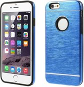 Geborsteld Aluminium/TPU Hardcase iPhone 6(s) - Blauw