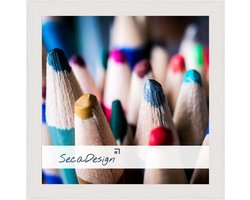 SecaDesign Nervi Fotolijst Hout - Fotomaat 20x20 cm - Wit