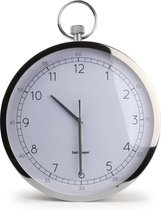 S&P ZONE Stopwatch wandklok 38cm (zilver)