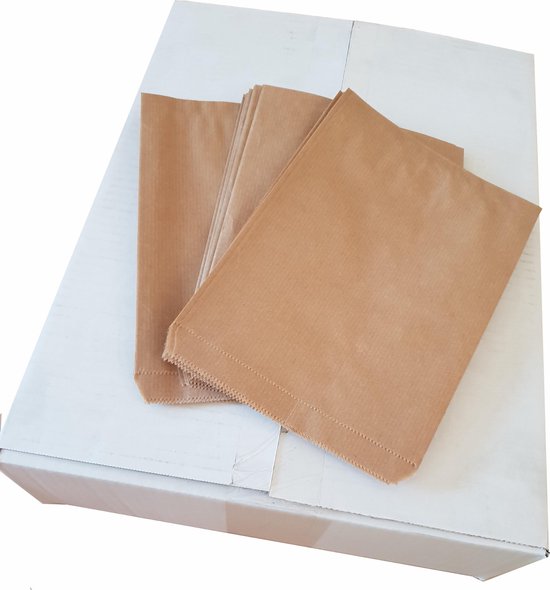 Bruine papieren kraft - cadeauzakjes 1000 stuks 50 grams 15x22 cm