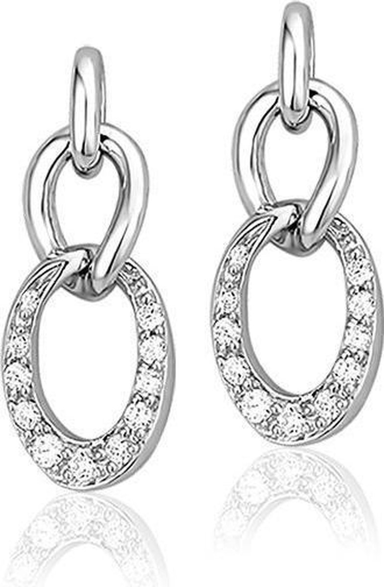 Montebello Oorbellen Liesbeth - 925 Zilver Gerhodineerd - 23 mm