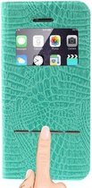 Kijkvenster case iphone 5 crocodile pu leder - groen