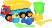 Zandbak speelgoed truck/kiepwagen enkele oplegger 35 cm - Zandbakspeelgoed - Strandspeelgoed