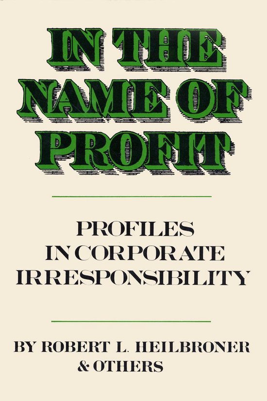 In the Name of Profit - cover