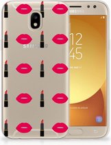 Geschikt voor Samsung Galaxy J5 2017 TPU Hoesje Design Lipstick Kiss
