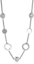 ZINZI zilveren collier rond wit 40-45cm ZIC1753