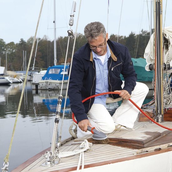 GARDENA Classic roll-fix Slanghouder - Platte slang 15 m - met cassette