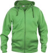 Clique Basic hoody full zip Appelgroen maat S