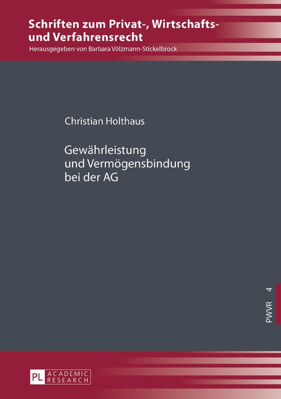 Schriften zum Privat-, Wirtschafts- und Verfahrensrecht 4 -  ... - cover