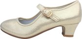 La Señorita schoenen parelmoer/Feest schoenen-maat 33 (binnenmaat 21,5 cm) bij verkleedkleren - verkleedschoenen - feestkleding meisje -