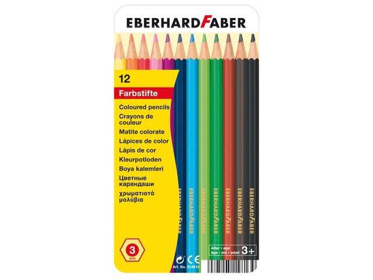 Kleurpotloden Eberhard Faber Classic metaaletui a 12 stuks doos met 5 stuks