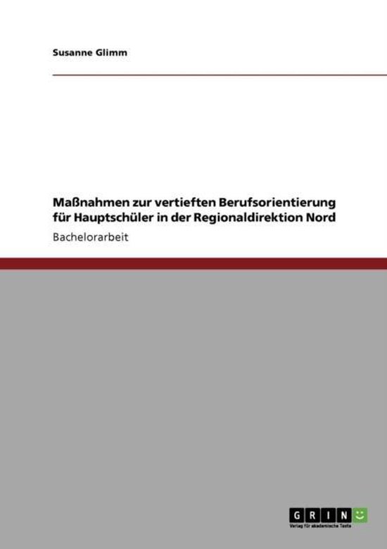 Massnahmen zur vertieften Berufsorientierung fur Hauptschule ... - cover