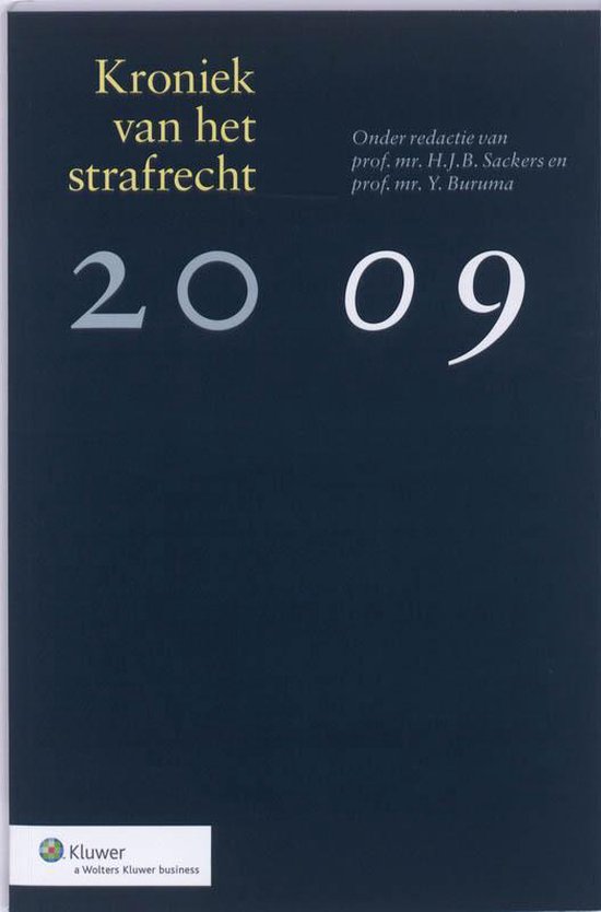 Kroniek Van Het Strafrecht 2009 - cover