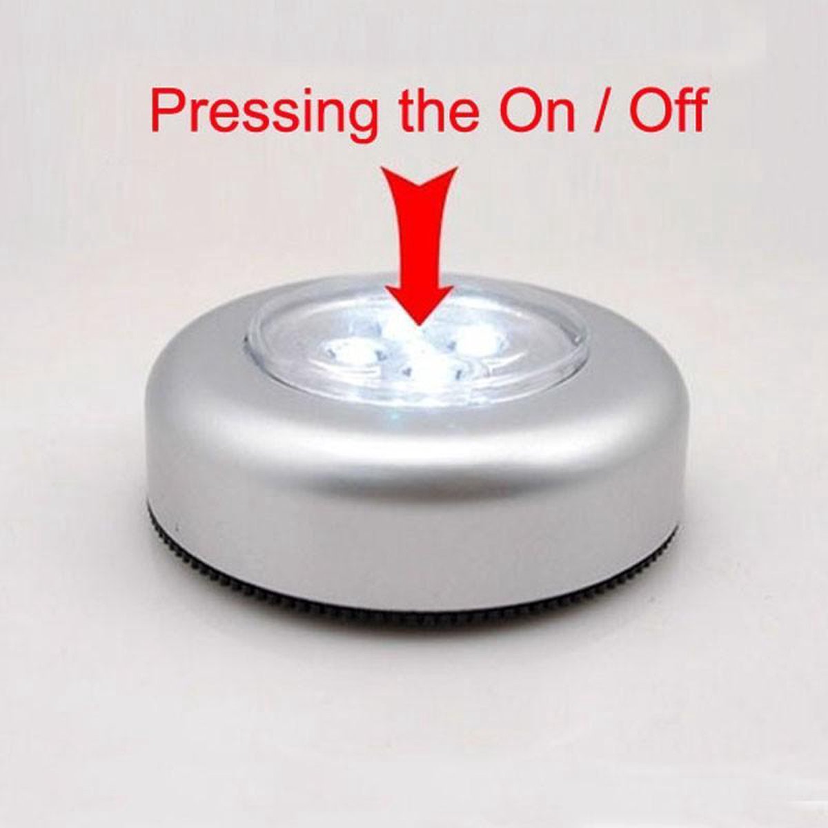 LED push light - Druklampenset - Lamp op batterij - Wit 3x | bol