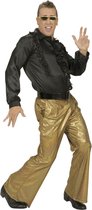 Goudkleurige glitter disco broek voor mannen - Verkleedkleding - Maat M/L