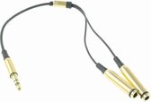 Headset Splitter - 3.5 mm Mini Jack Aux Audio Kabel -  Geschikt Voor Apple Koptelefoon Splitter