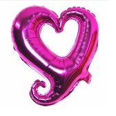 Folieballon Fantasie hart roze 45 cm