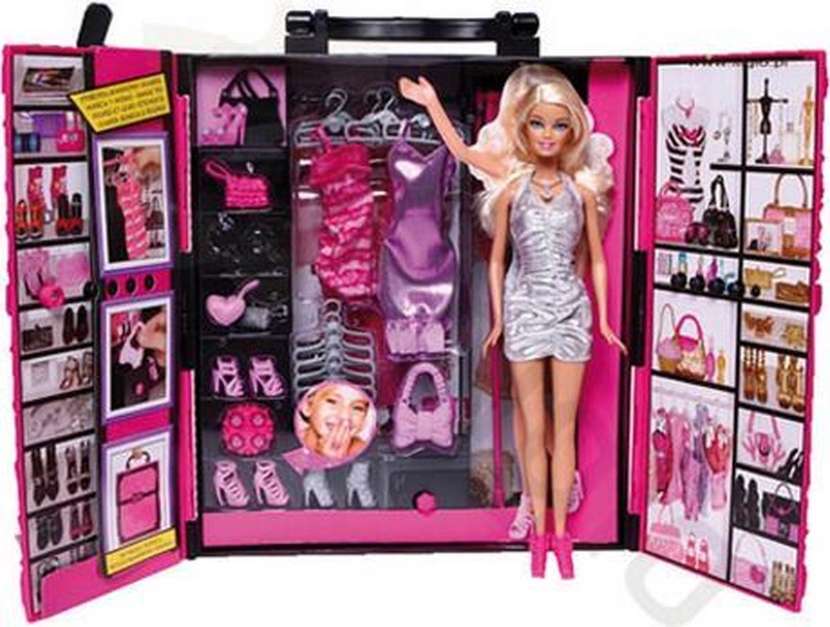Barbie kledingkast met Barbie pop - Speelset | bol.com