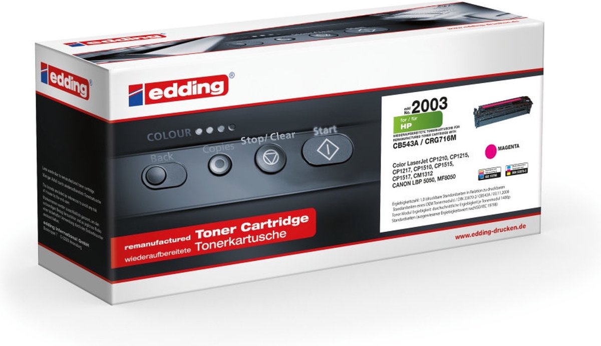 Edding EDD-2003 tonercartridge 1 stuk(s) Compatibel Magenta