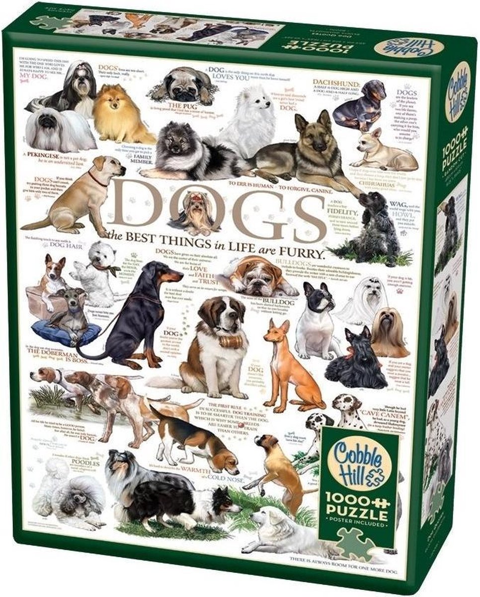 Cobble Hill Legpuzzel Dog Quotes 1000 Stukjes