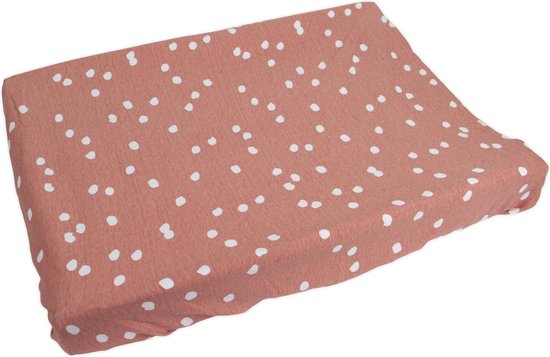 Briljant Baby Waskussenhoes interlock spots grey pink 50 x 70 cm