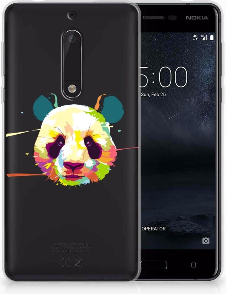 Nokia 5 Telefoonhoesje met Naam Panda Color