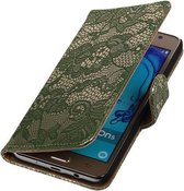 Samsung Galaxy On5 - Lace Donker Groen Booktype Wallet Hoesje