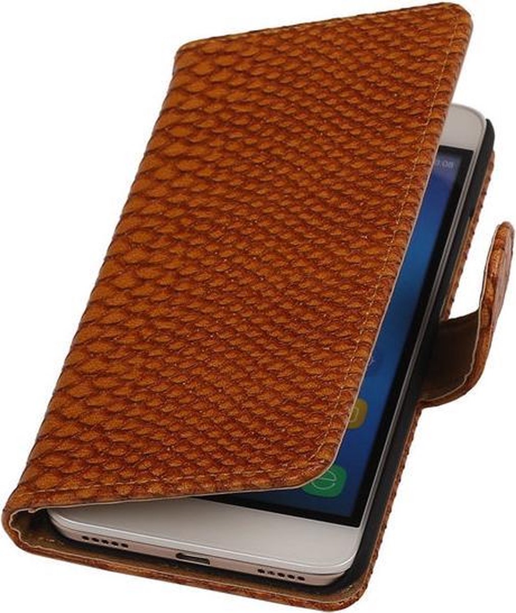 Huawei Honor Y6 / 4A Slang Bruin Booktype Wallet Hoesje