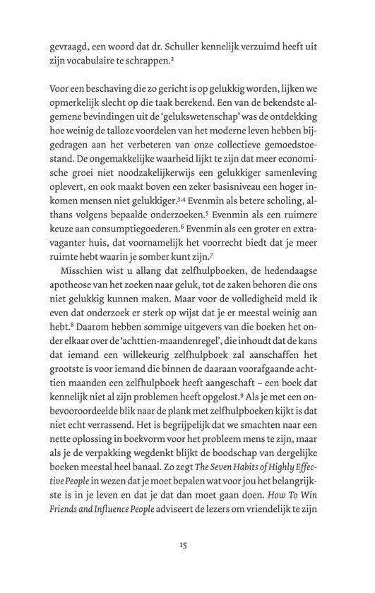 Pagina 15 van een boek, met tekst en de paginanummering onderaan.