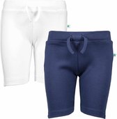 Blue Seven Basic Set (2stuks) Meisjes Bermuda Wit en Blauw - 724542 - Maat 98