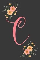 C Initial Monogram Dot Grid Notebook Journal