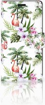 Sony Xperia XZ | Sony Xperia XZs Book Case Hoesje Design Flamingo Palms