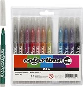 Colortime - Marker 4,2 mm - Glitter - 12 pcs (37371)