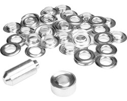 ESVO Ø 12 mm zeilringen - 25 ringen - messing vernikkeld - 1 stempel