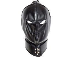 Banoch - Gimp/2 Black - zwart bondage masker van pu leer - bdsm
