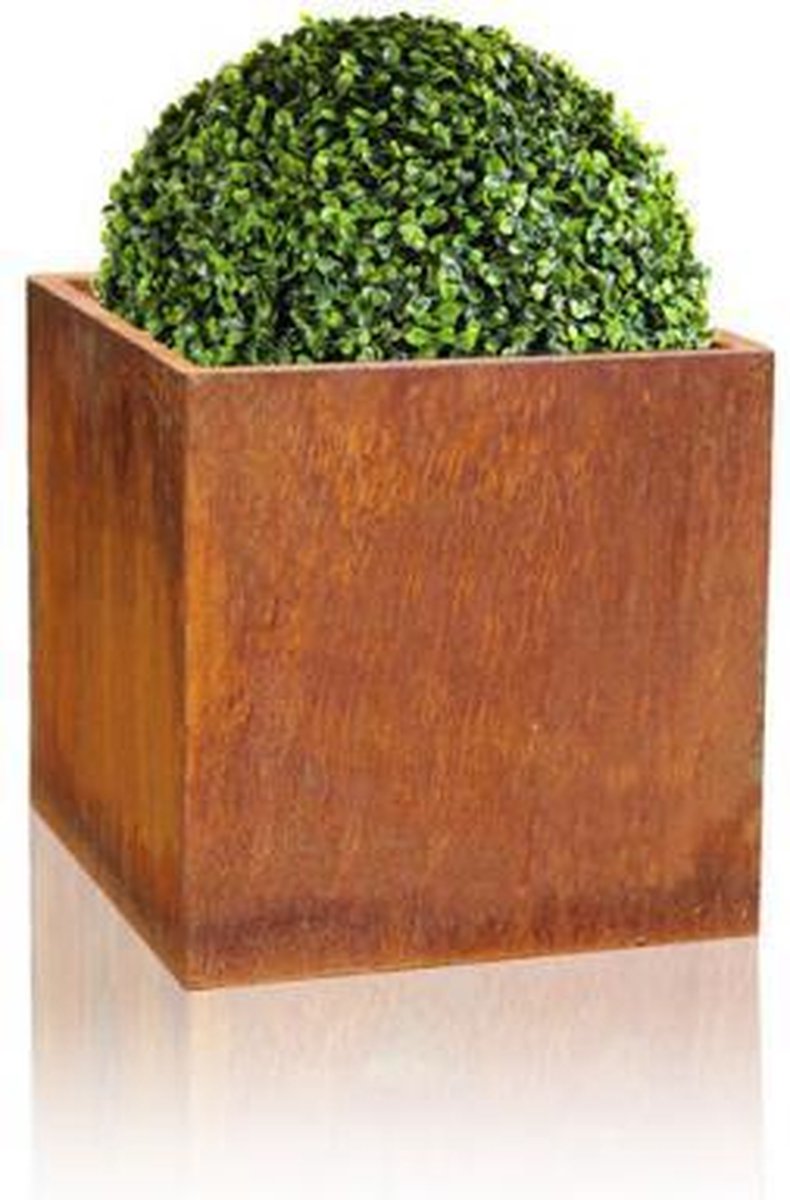 plantenbak cortenstaal kubus 40 cm