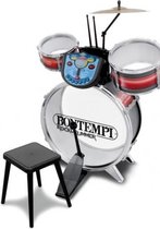 Bontempi Drumstel Met Tutor Zilver 8-delig