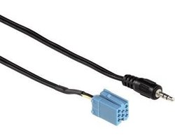 Hama AUX IN Adapter for Becker/Blaupunkt/VDO 1.2m 3.5mm Zwart audio kabel